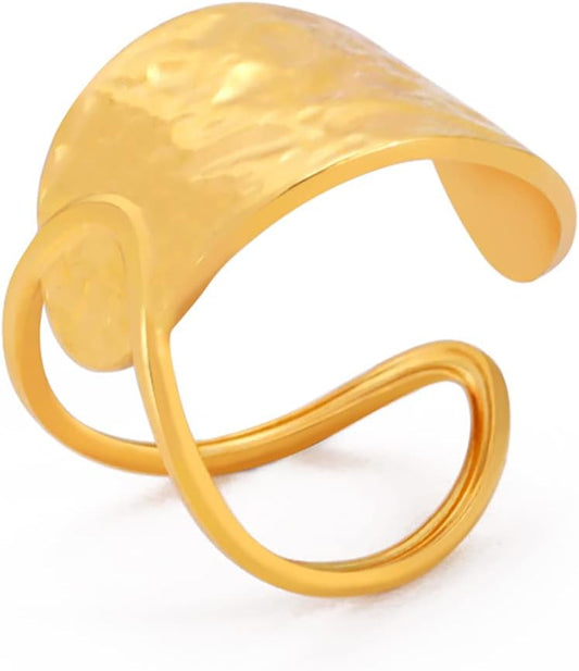 Hammertone Abstract Ring