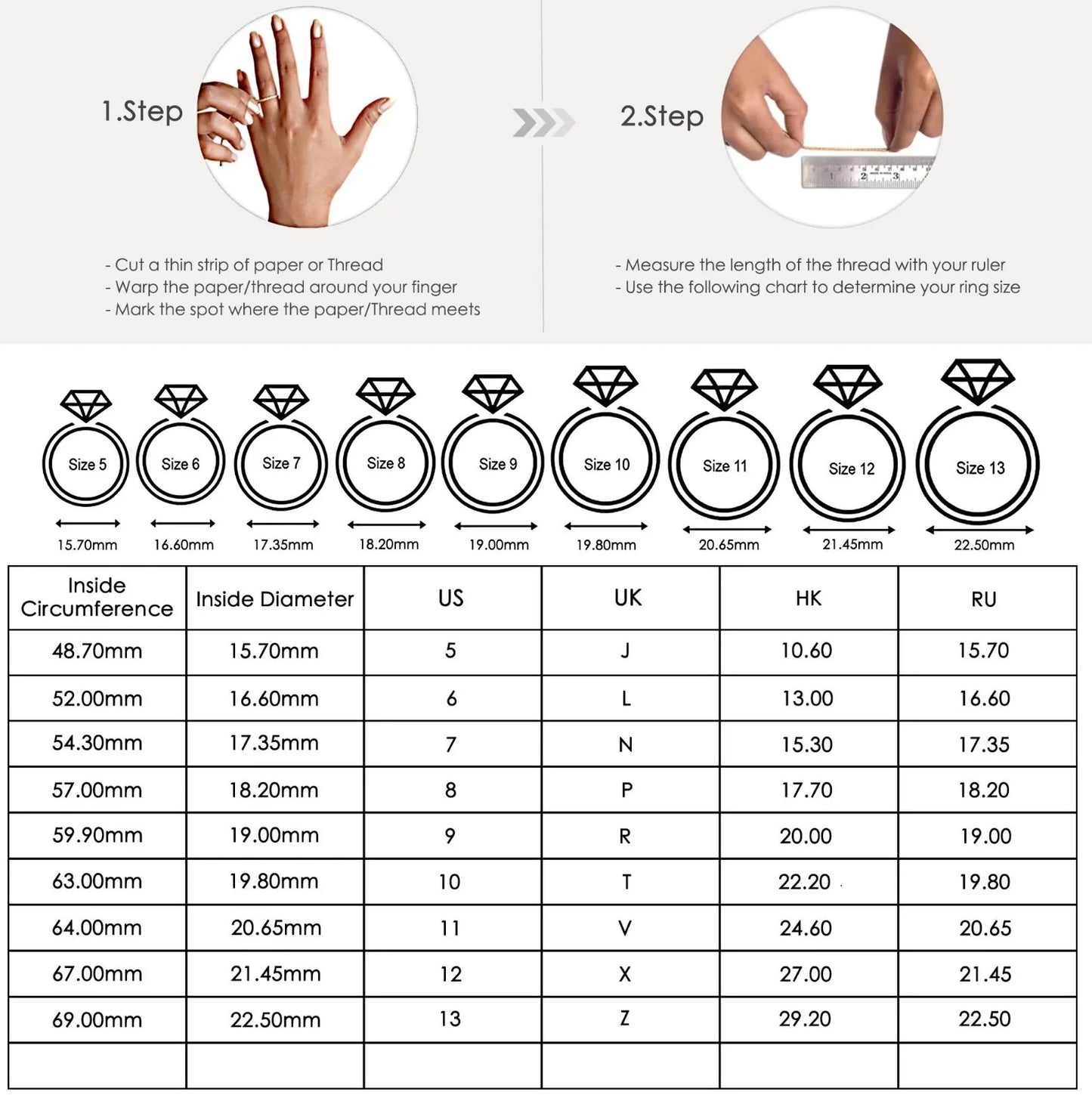 Luxury 4 Piece Zirconia Diamond Stackable Ring Set