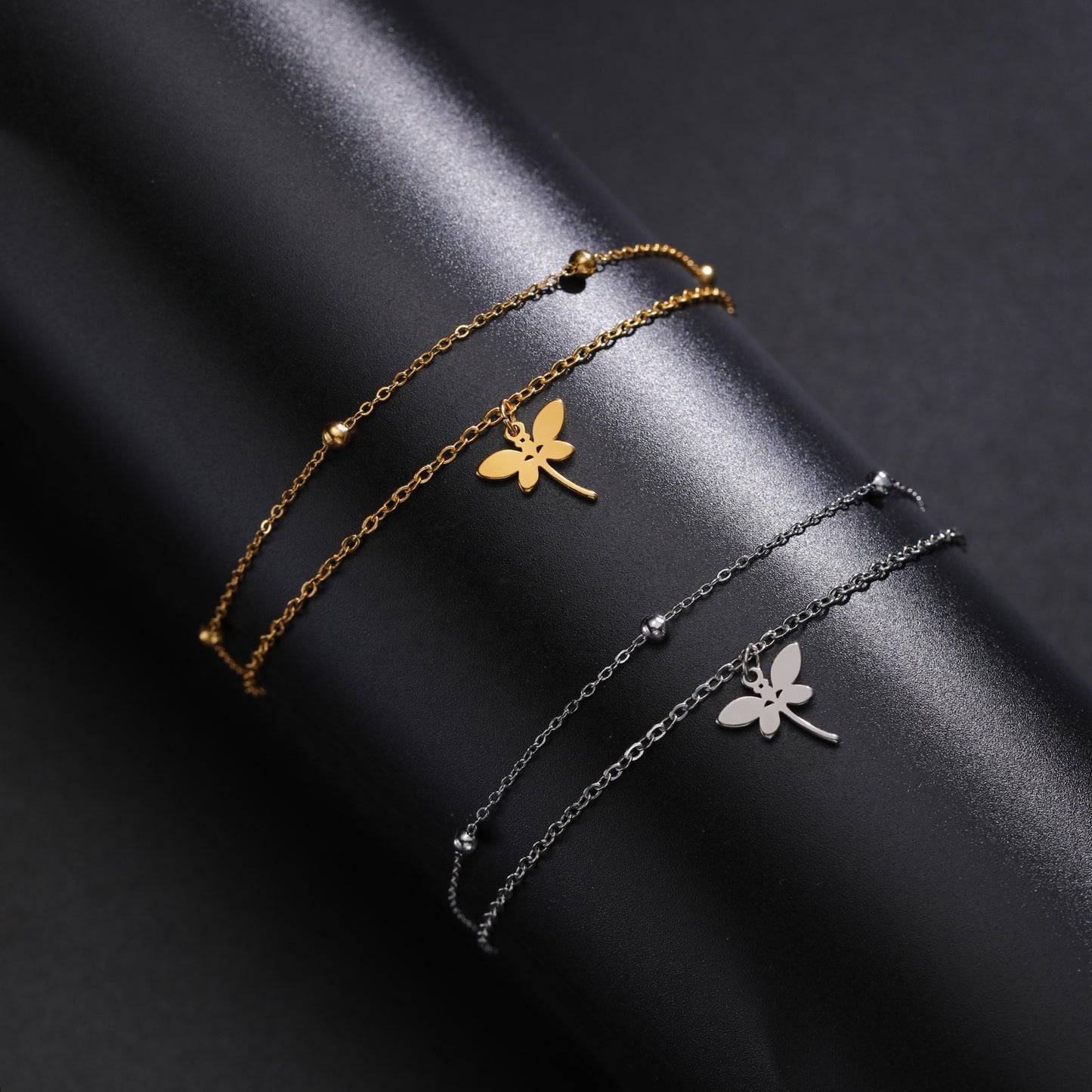 Dragonfly Double Layer Chain Bracelet