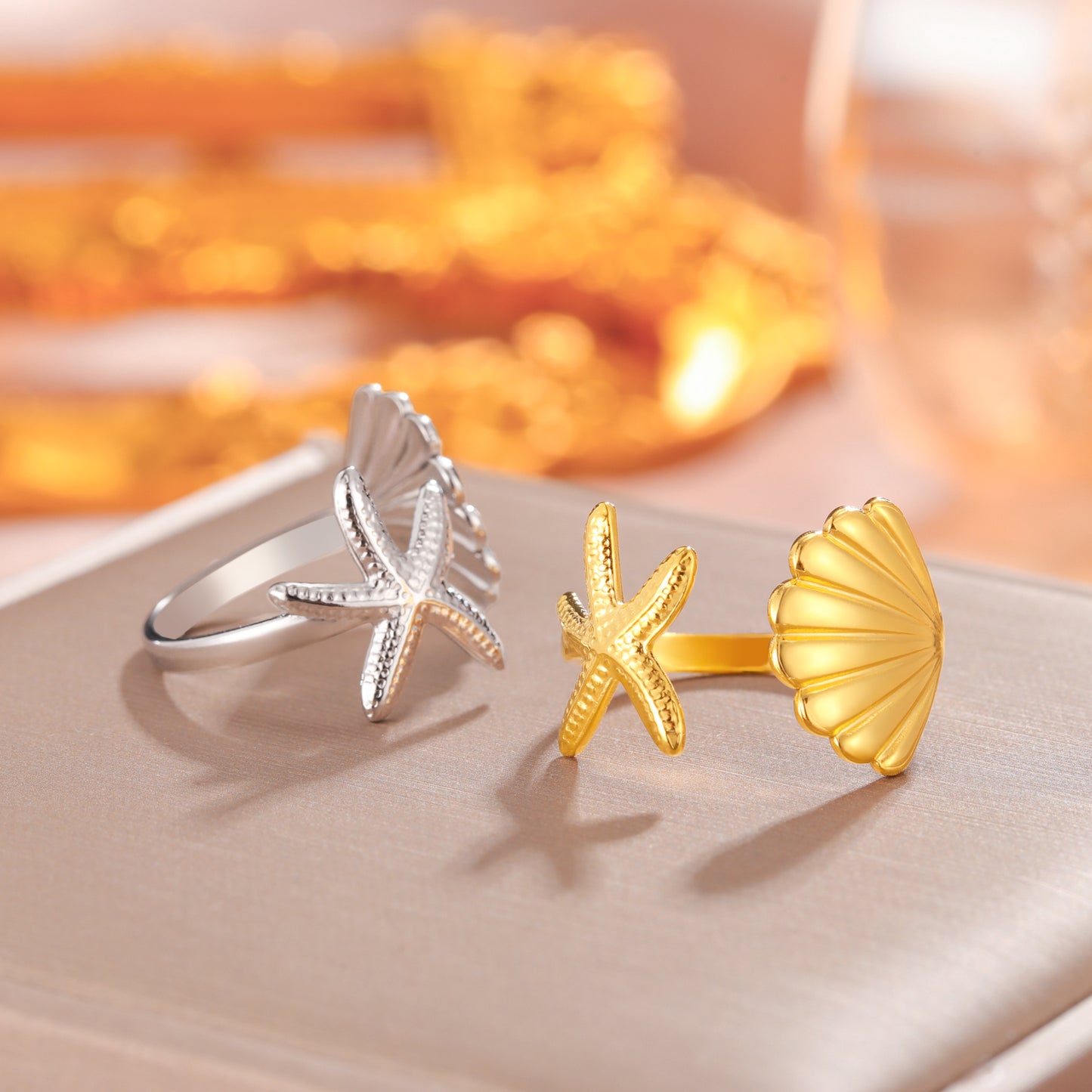 Starfish Shell Ring