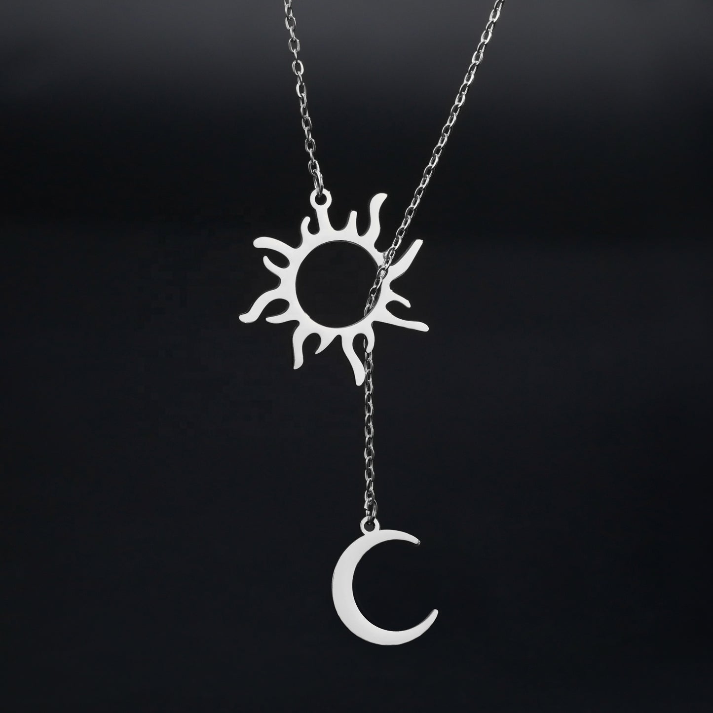 Sun and Moon Pendant Necklace