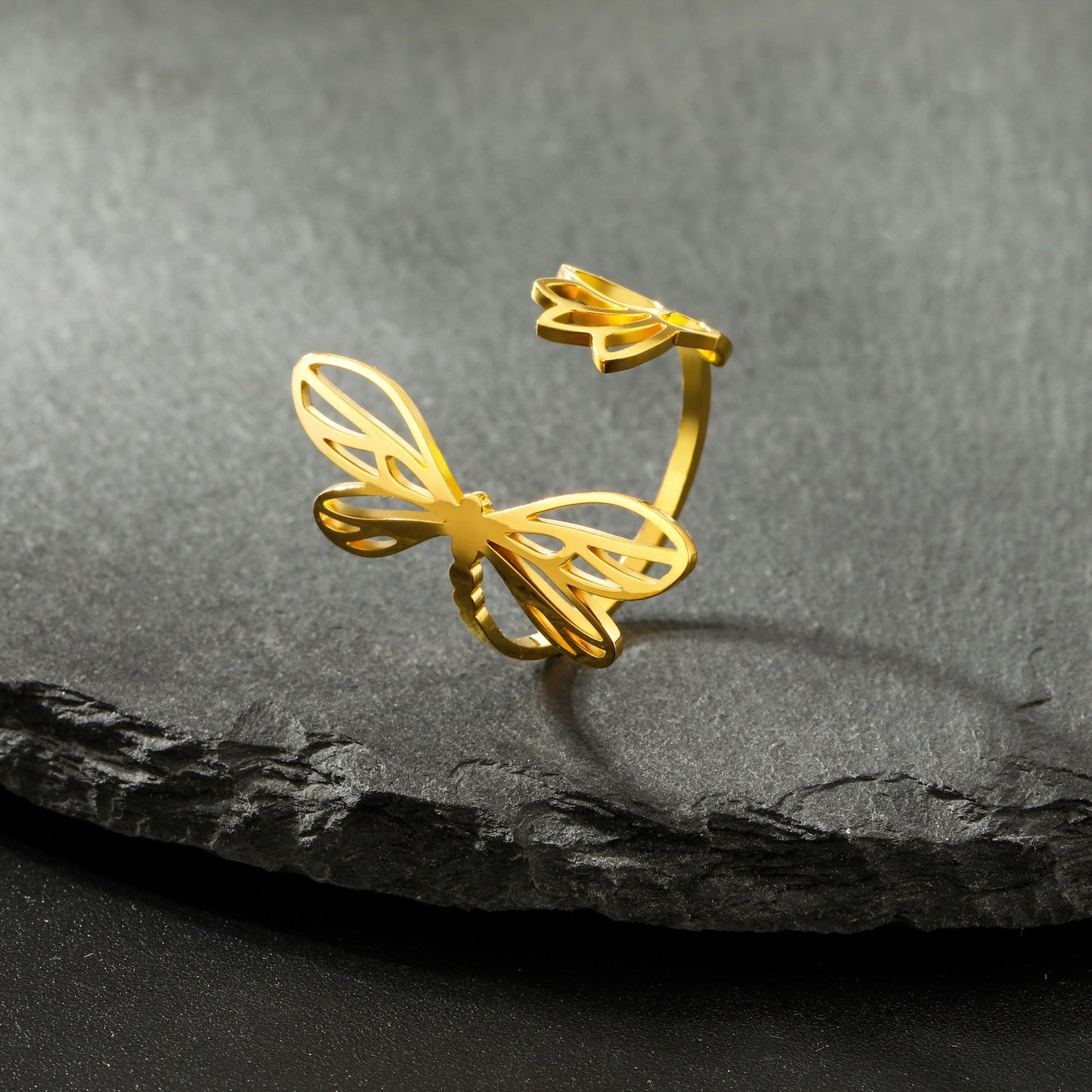 Lotus and Dragonfly Ring