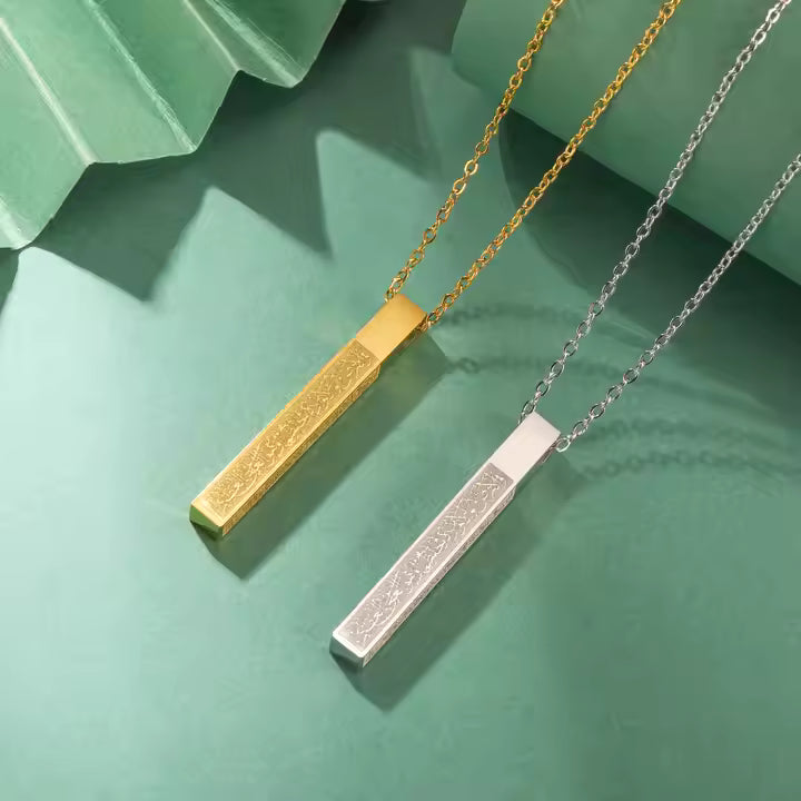 Minimalistic Calligraphy Pendant Necklace