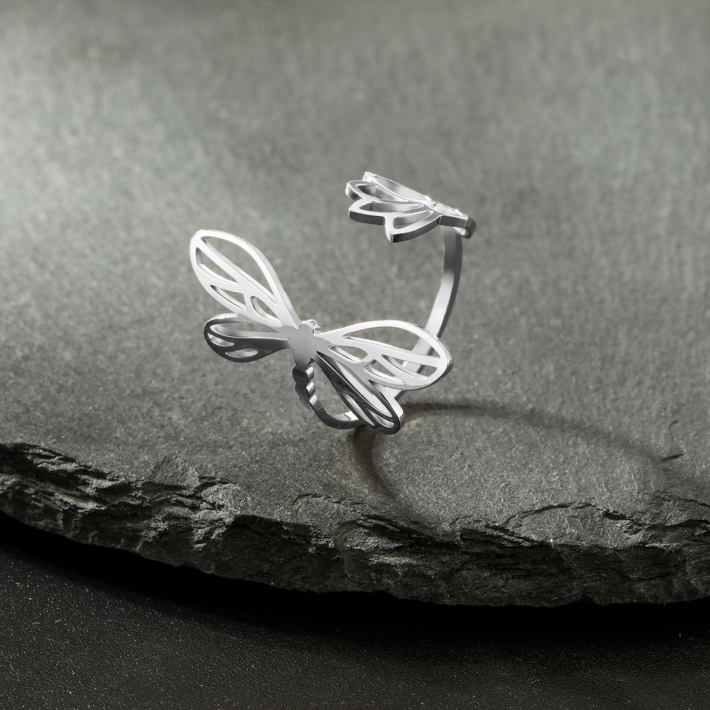 Lotus and Dragonfly Ring