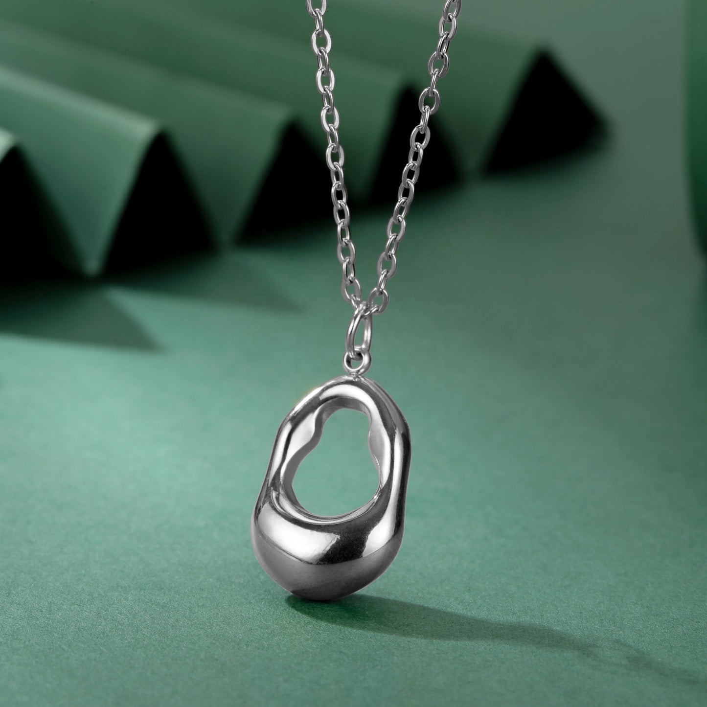 Abstract Geometric Pendant Necklace