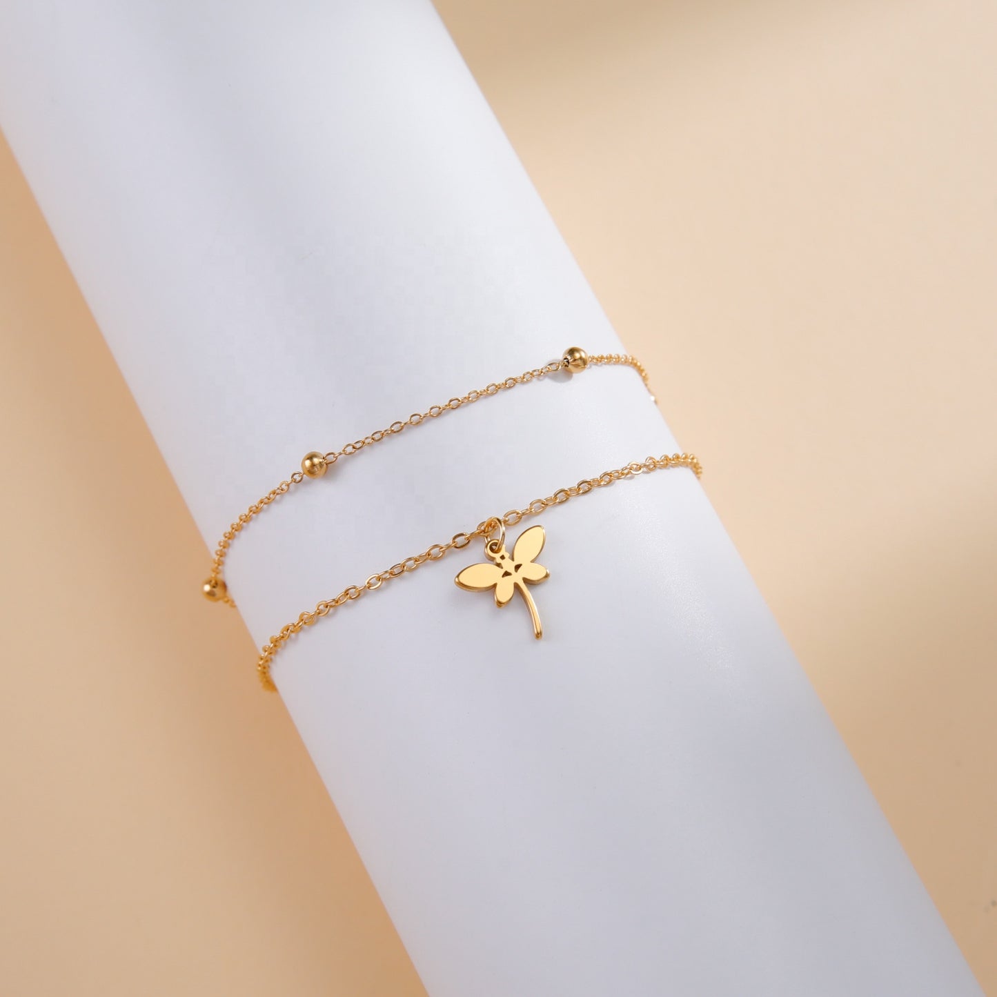 Dragonfly Double Layer Chain Bracelet
