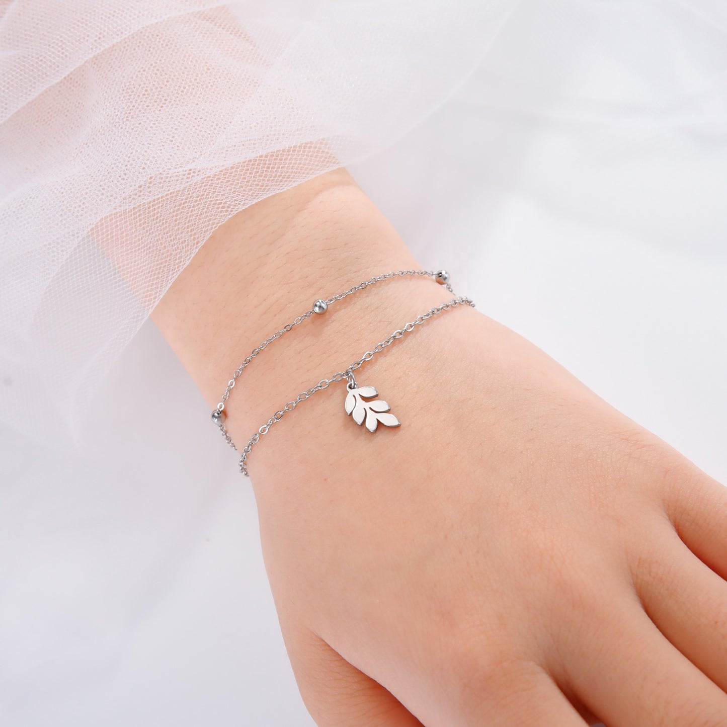 Layered Leaf Bracelet