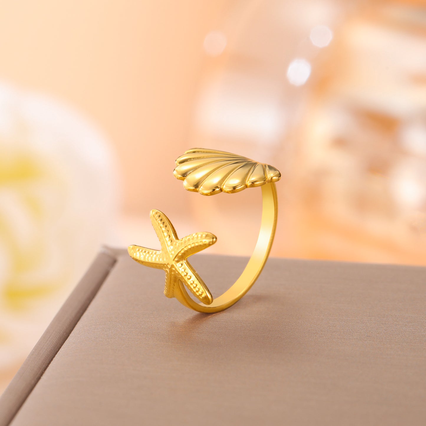 Starfish Shell Ring