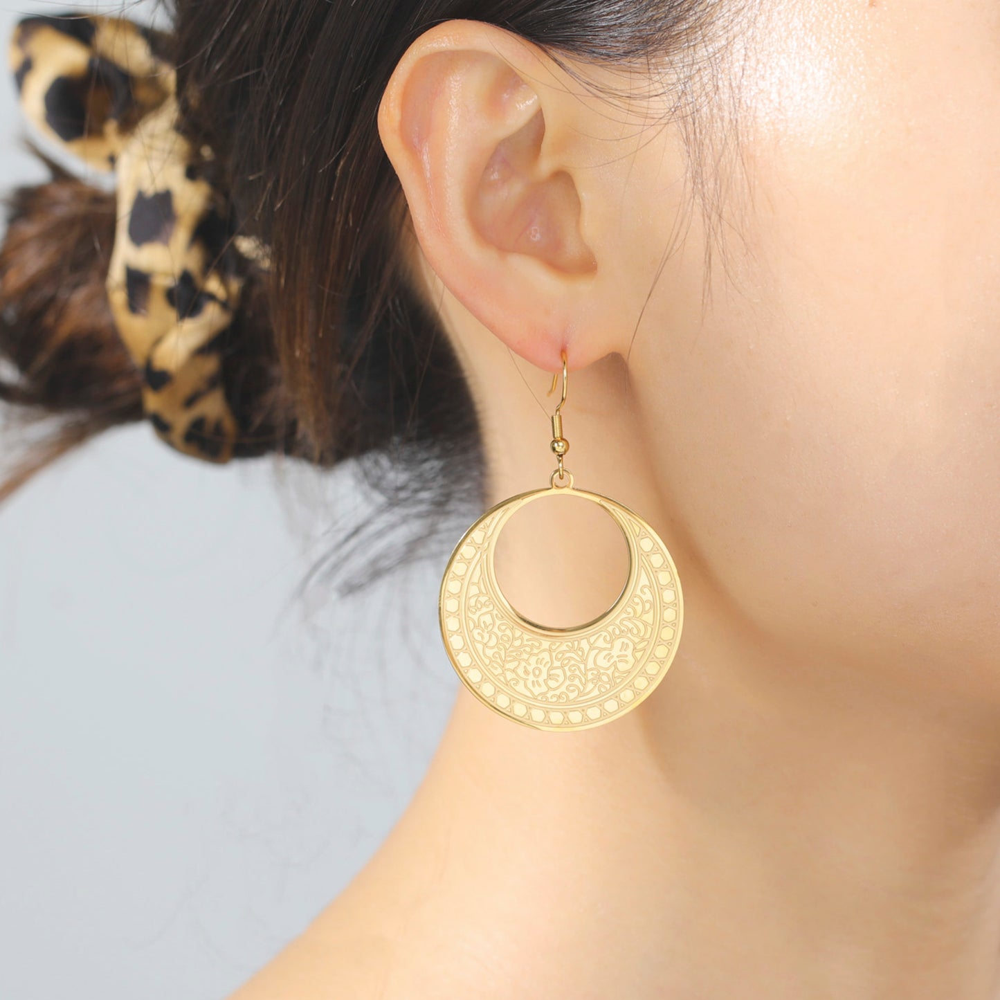 Bohemian Etched Flower Earrings