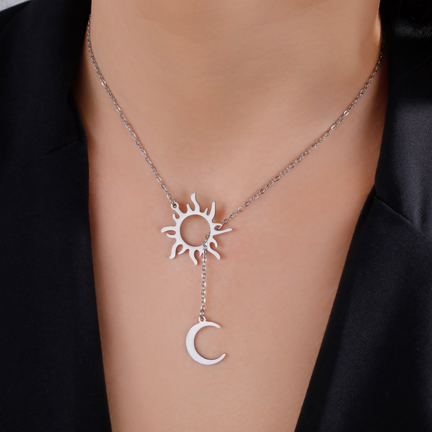 Sun and Moon Pendant Necklace