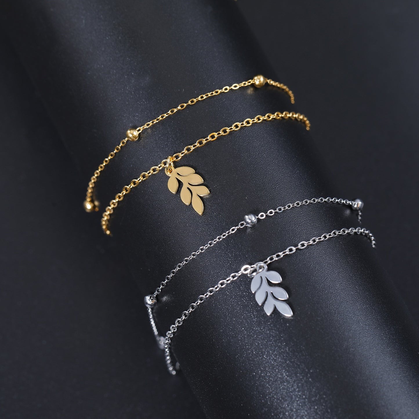Layered Leaf Bracelet