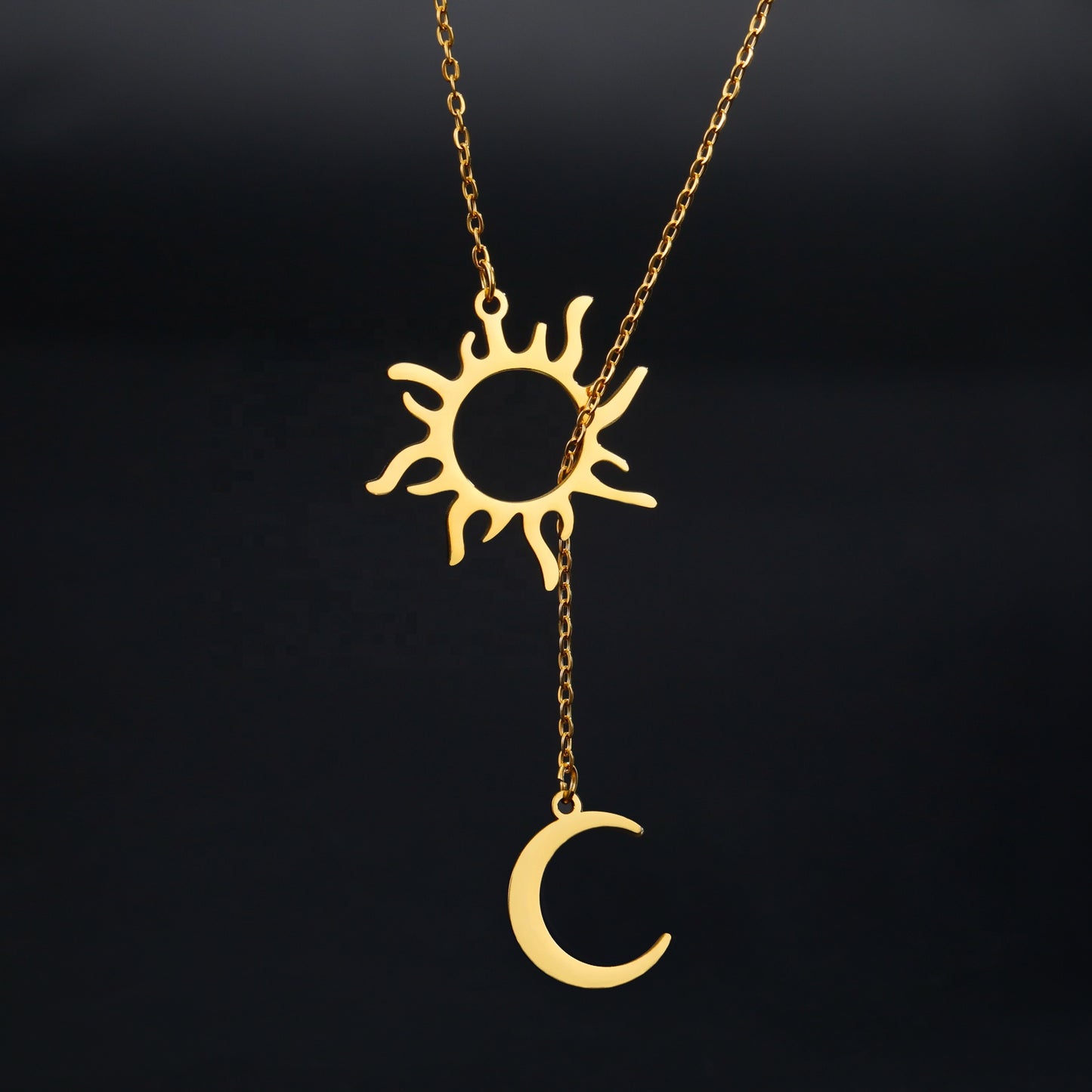 Sun and Moon Pendant Necklace