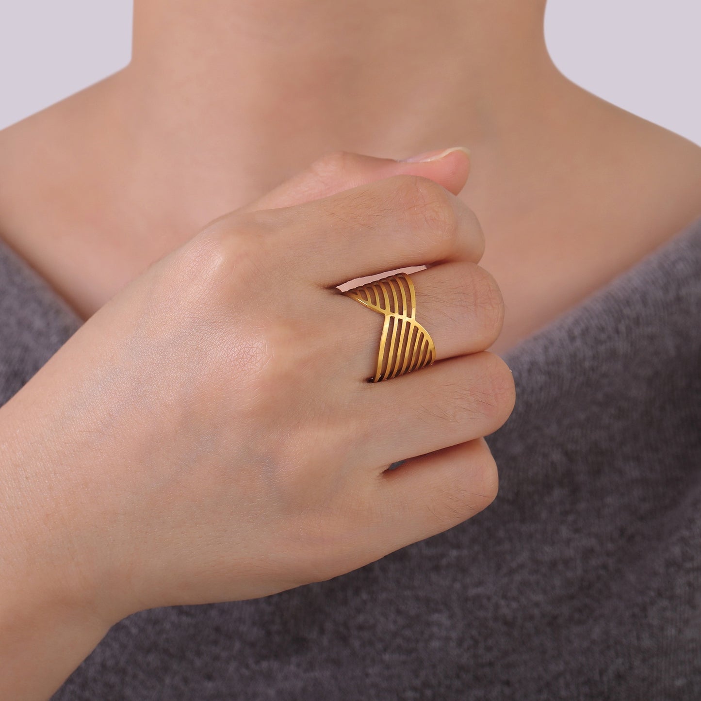 Minimalist Geometric Open Ring