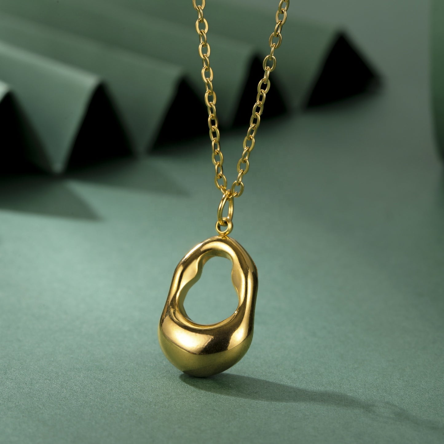 Abstract Geometric Pendant Necklace