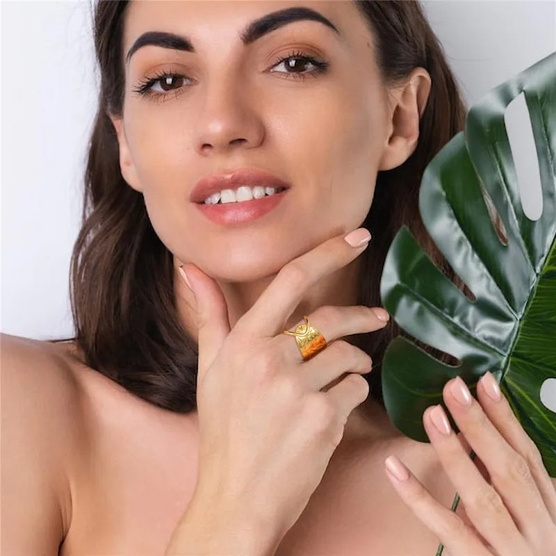 Hammertone Abstract Ring