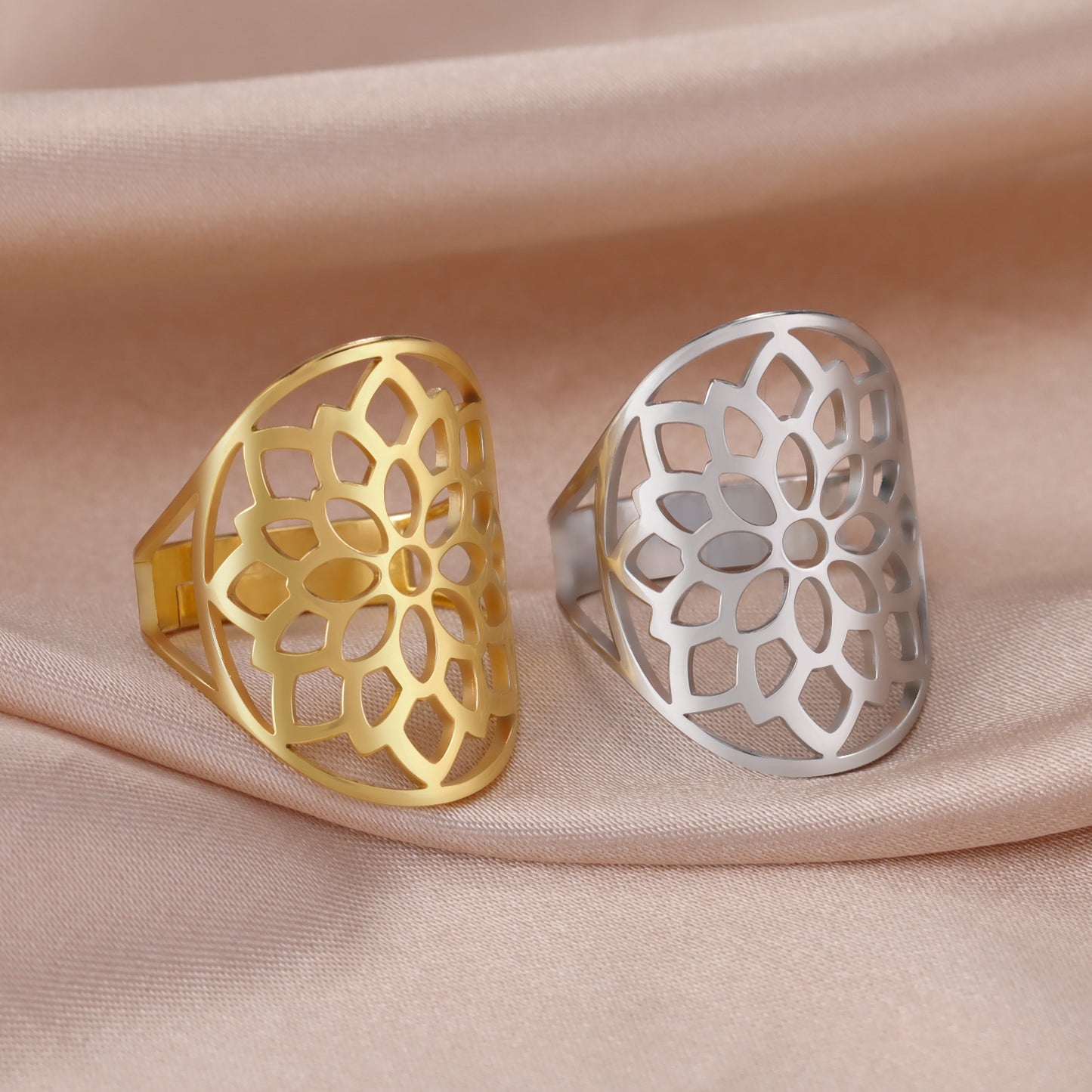 Geometric Chrysanthemum Ring
