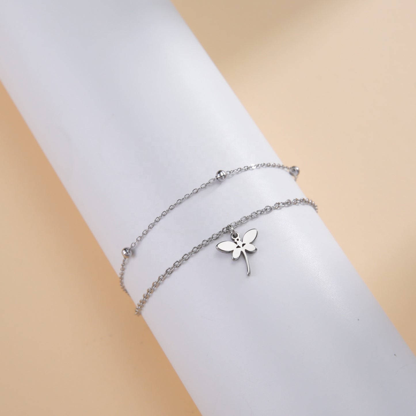 Dragonfly Double Layer Chain Bracelet