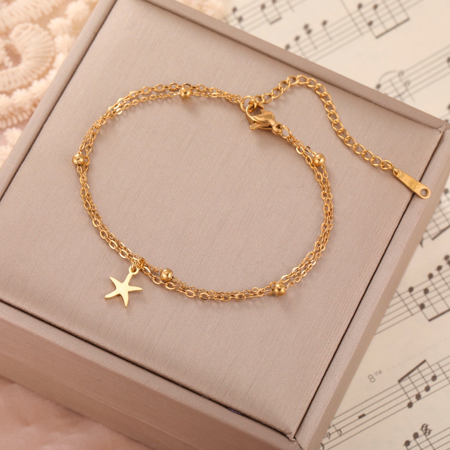 Starfish Layered Bracelet