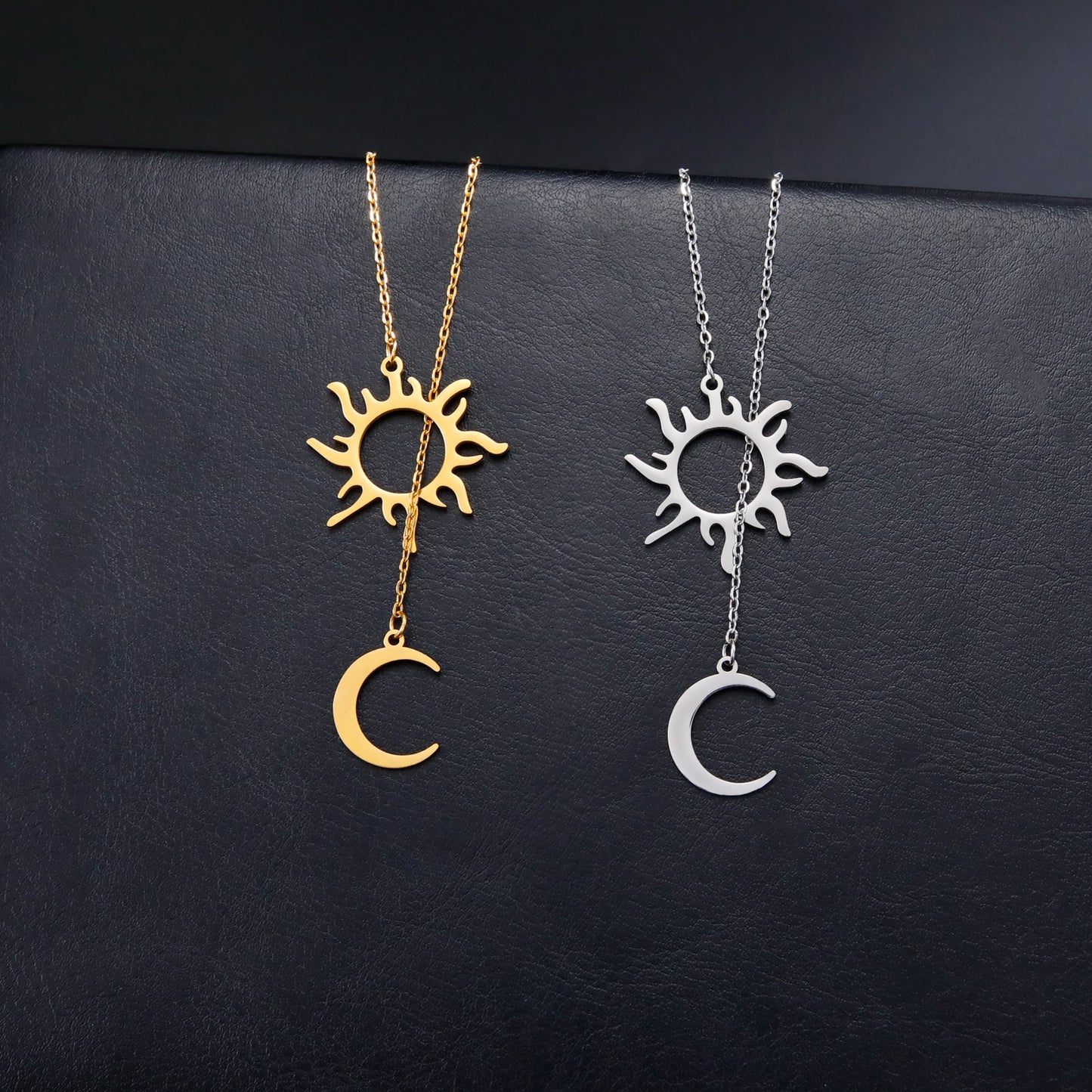 Sun and Moon Pendant Necklace