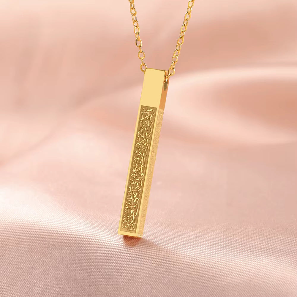 Minimalistic Calligraphy Pendant Necklace