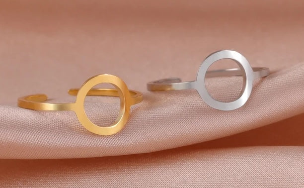 Minimalist Round Geometric Ring