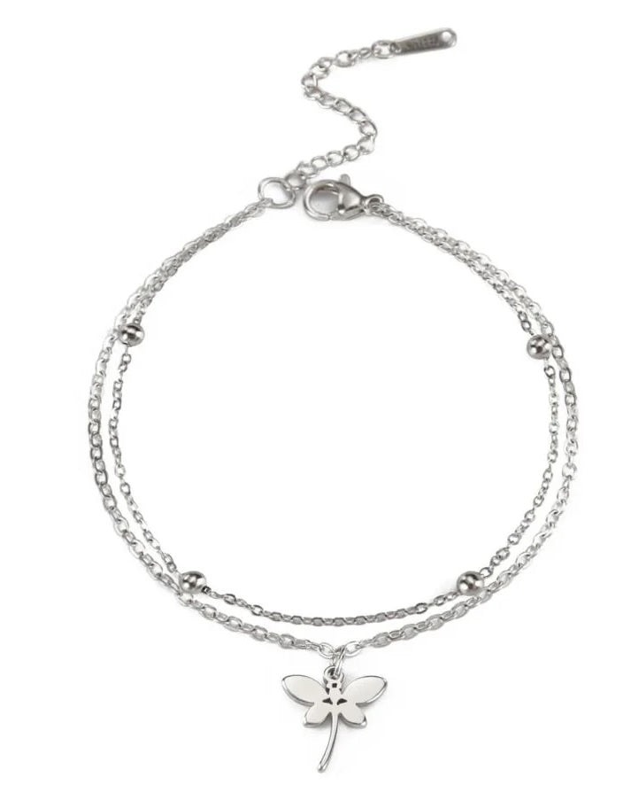 Dragonfly Double Layer Chain Bracelet